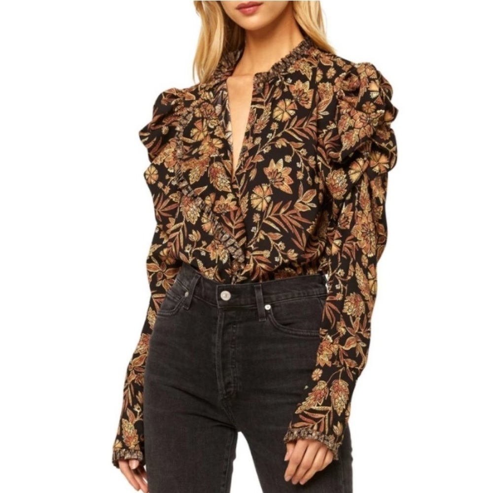 MISA Garance Fall Top in Gilded Paisley